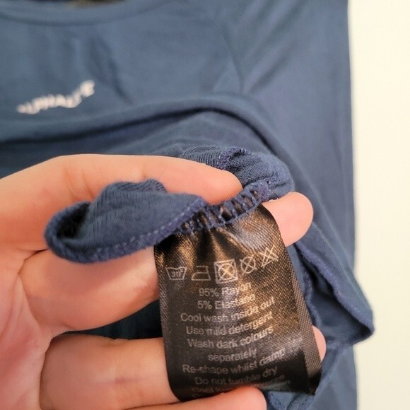 Alphalete Aspire Tie Crop Top in Teal Size Medium - Picture 6 of 6